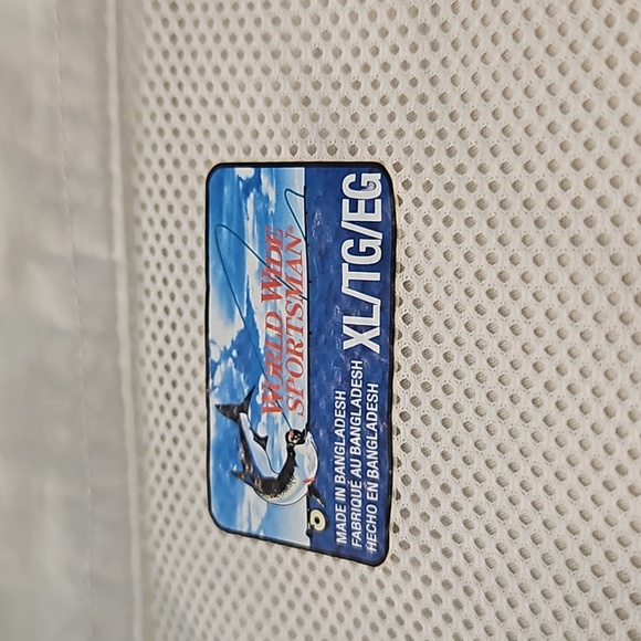 World wide Sportsman men's XL long-sleeved white button down shirt. NWT - Picture 4 of 4